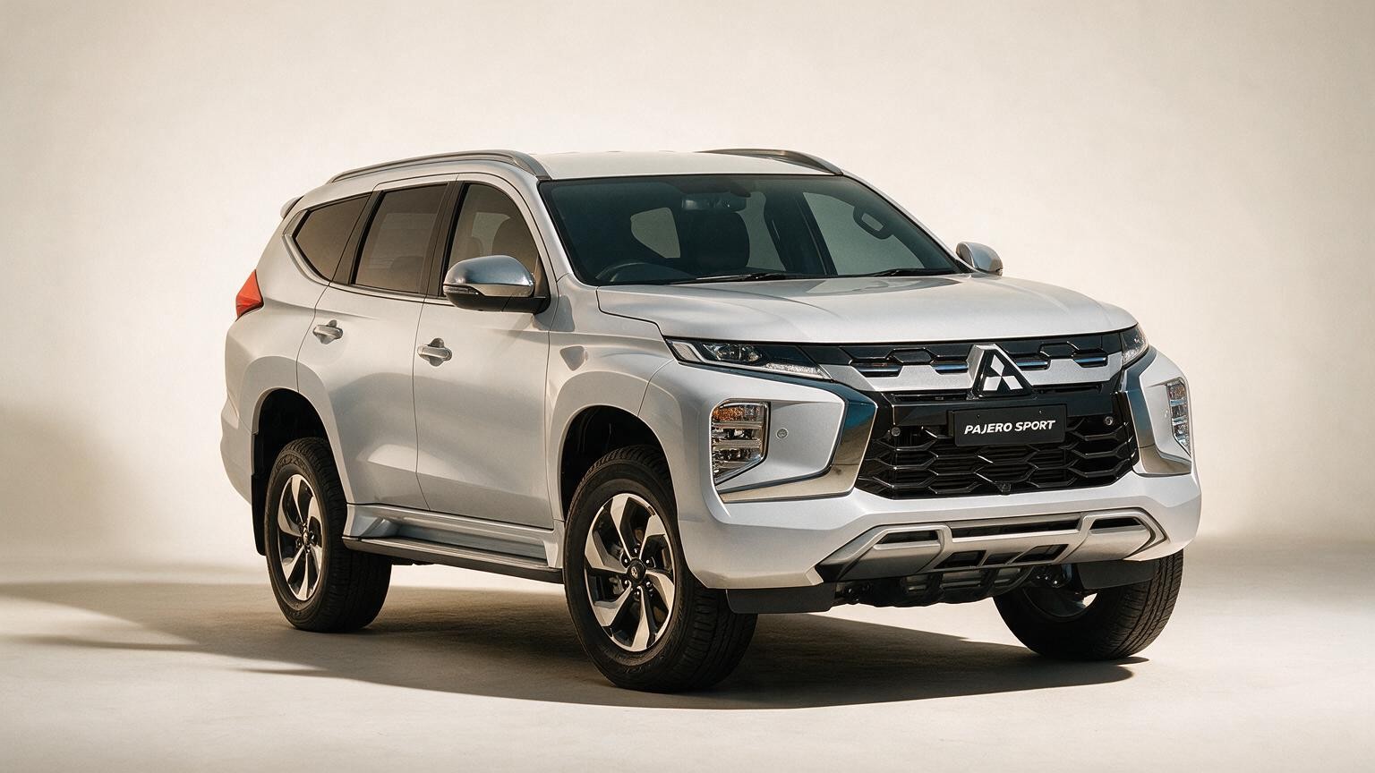 AI editorial illustration of a 2025 Mitsubishi Pajero Sport