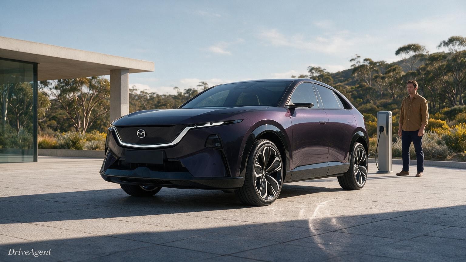 DriveAgent illustration of the Mazda CX-6e electric SUV