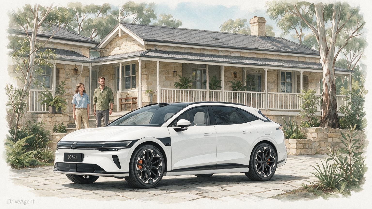 Concept illustration for: Zeekr 7GT positioned below 7X in Australia