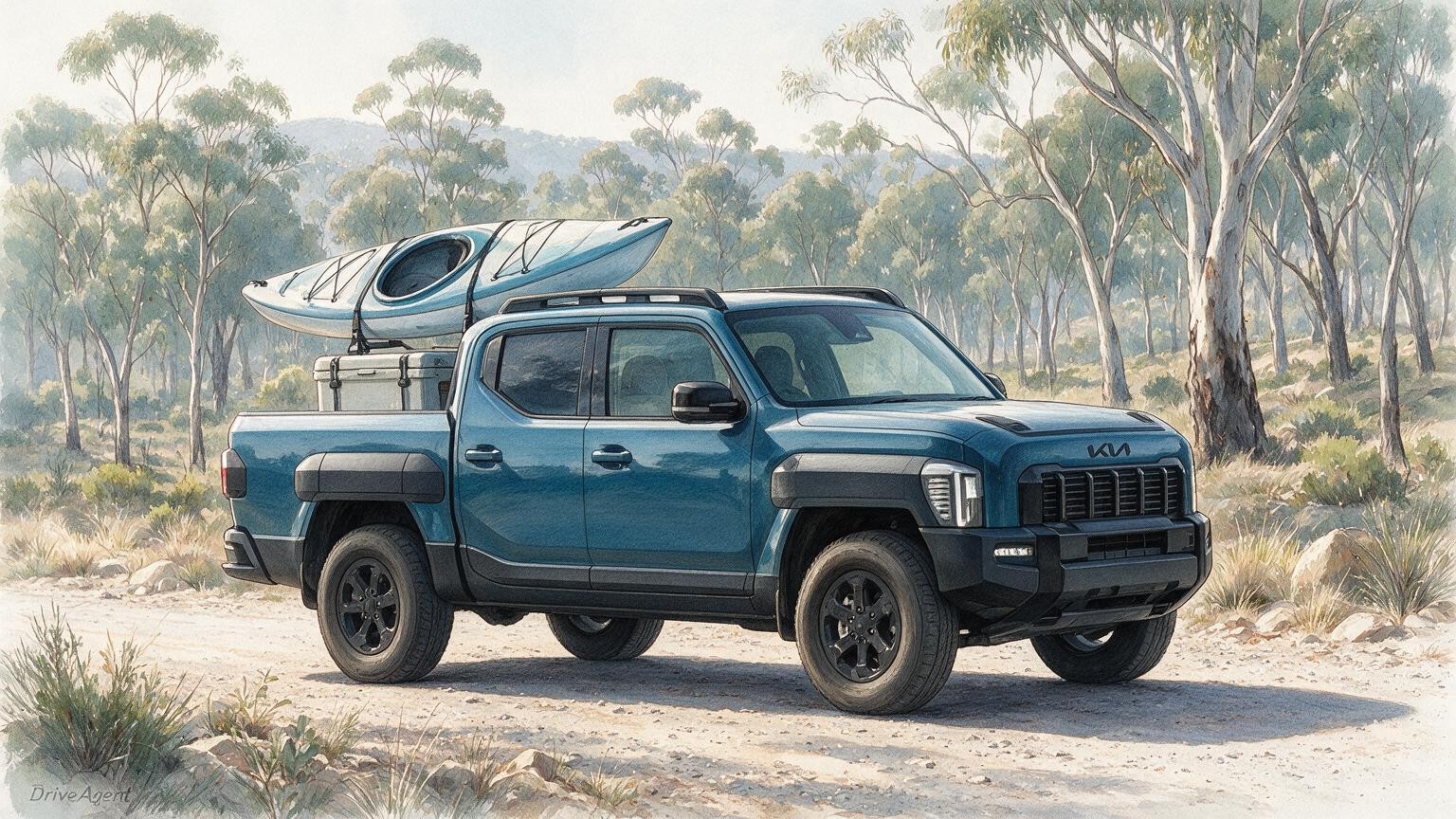 DriveAgent illustration of the Kia Tasman X-Pro